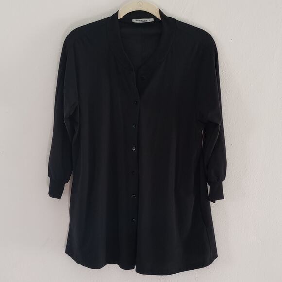 Tekbika by ALEMBIKA Black Jersey Tunic Top/Jacket Size 1 ( US 6-8/ XS) - Picture 1 of 4